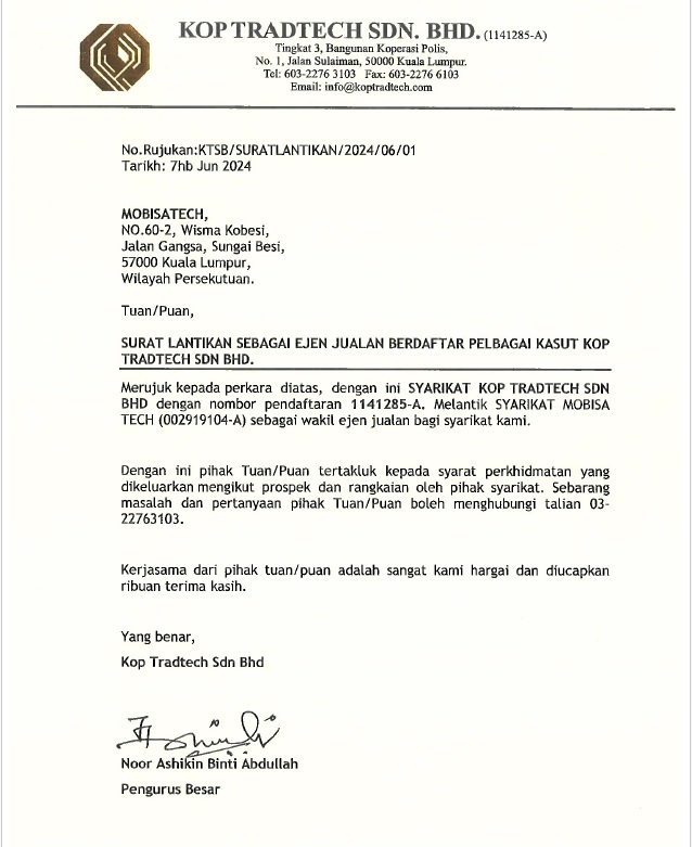 Surat Perlantikan drp KopTT